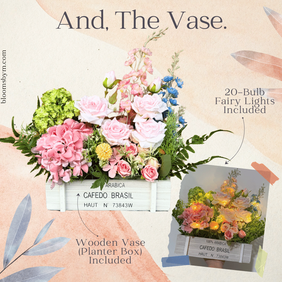 Charming Garden Moet, And The Vase - Faux Flowers