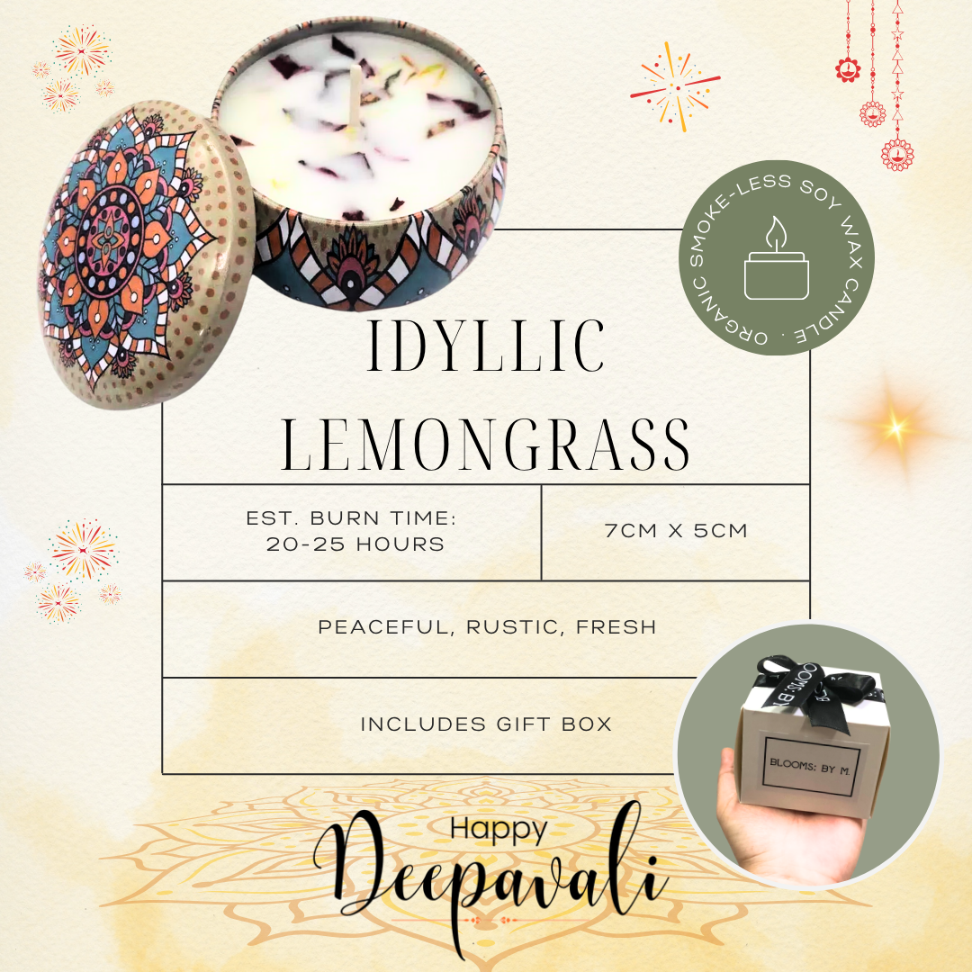 🪔 Happy Deepavali - Candle - Idyllic Lemongrass