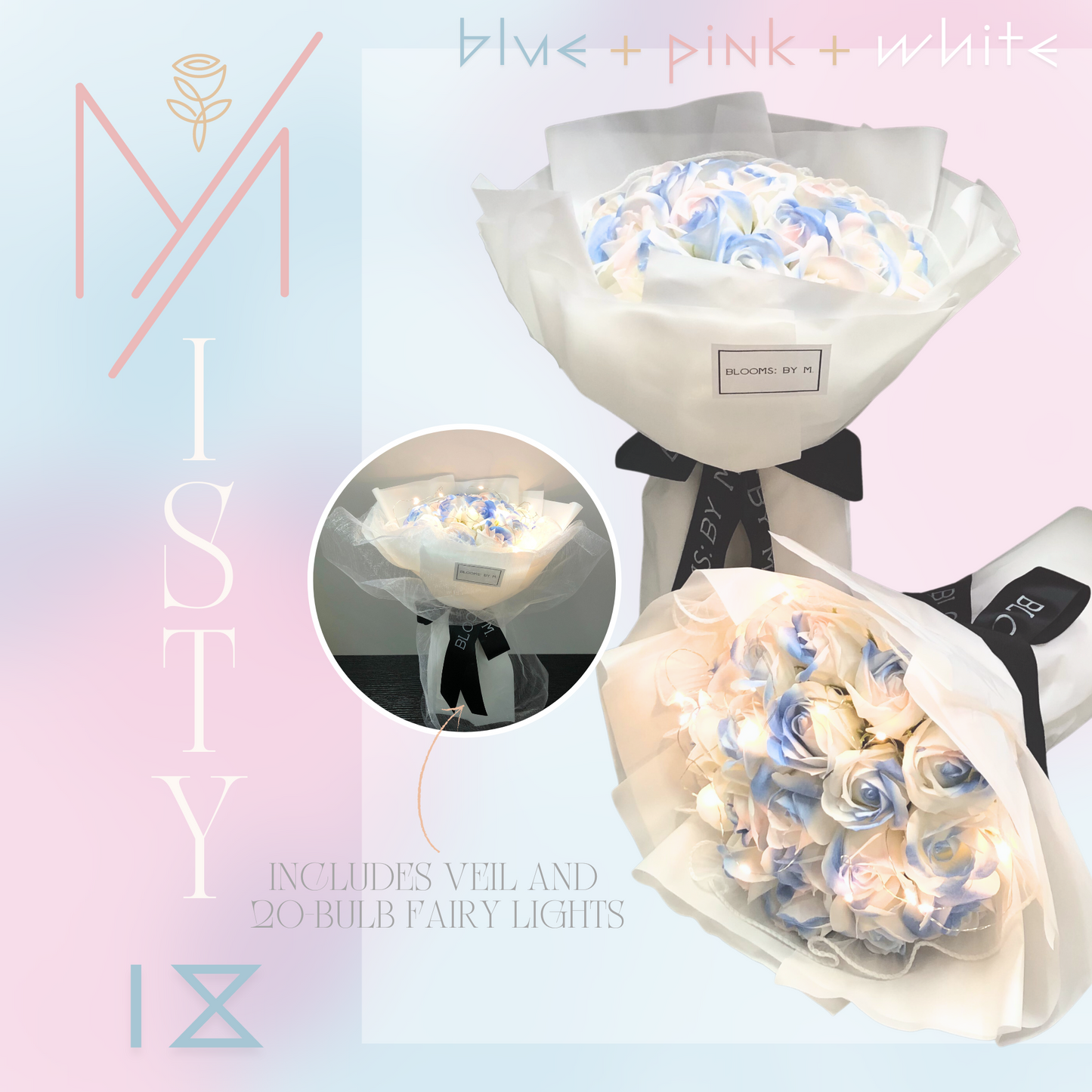 Top 10 Best Selling Flowers - Soap Flower Rose Bouquet - Misty 18