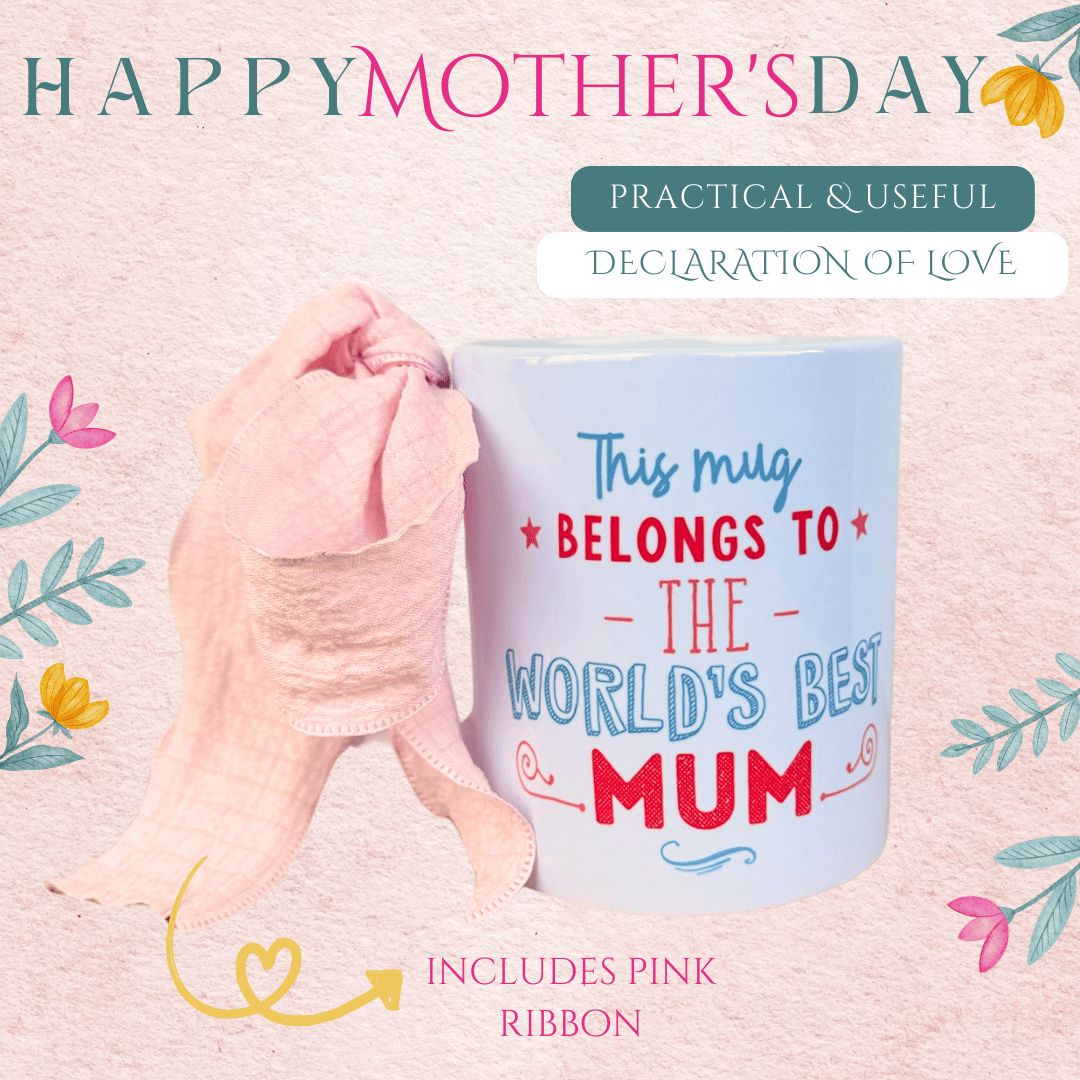World's Best Mum Bundle - Preserved Flowers - Unicorn Spell in Blue