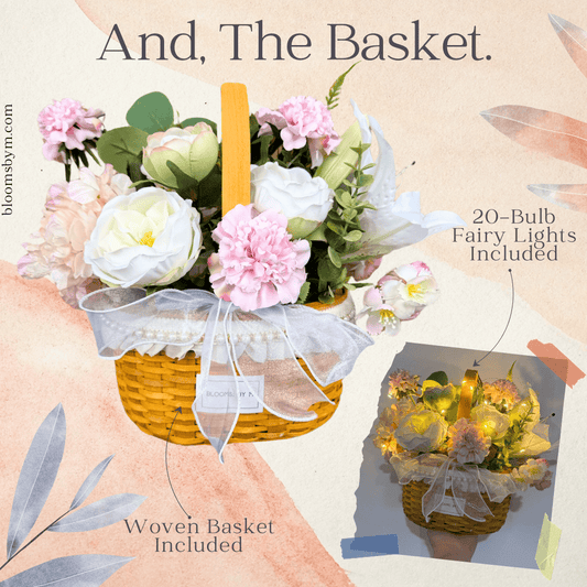 Peaceful Paula, And The Basket - Faux Flowers