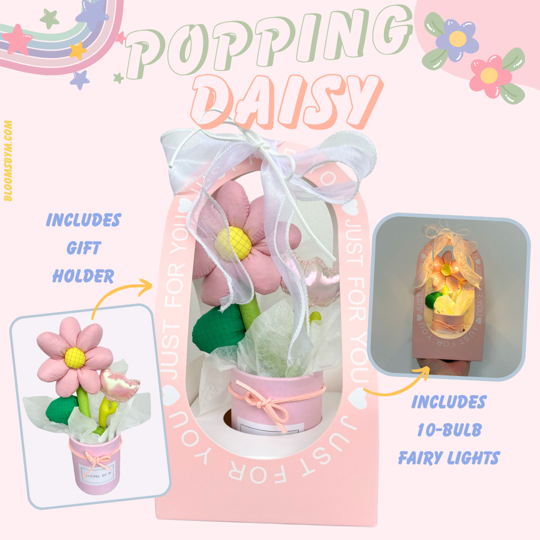 Popping Daisy in Oyster Pink - Fabric Flowers