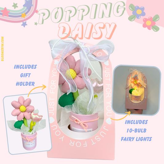 Popping Daisy in Oyster Pink - Fabric Flowers