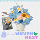 Woven Petals - Crochet Pots - Calming Blue