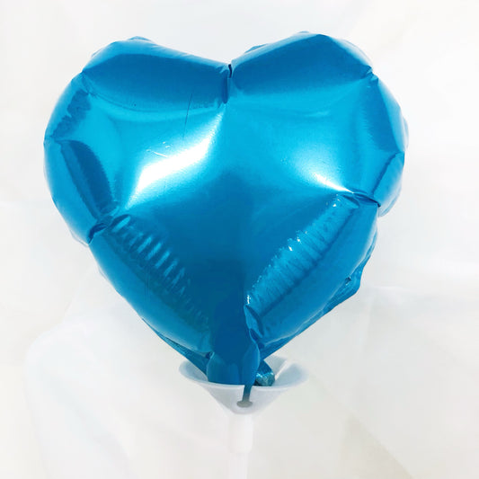 Heart-Shaped Inflated Foil Balloon in Blue (Small)