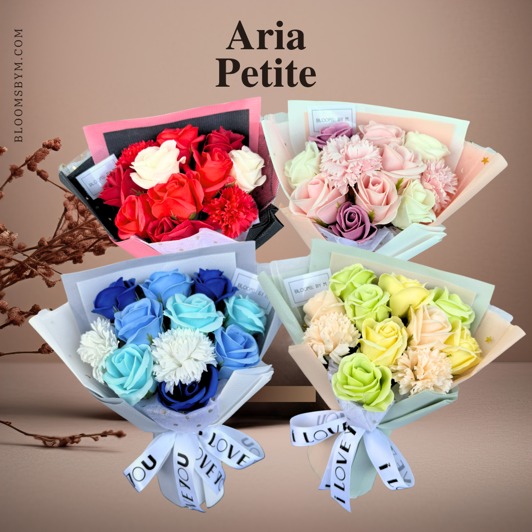 Aria Petite in Red - Soap Flowers Bouquet