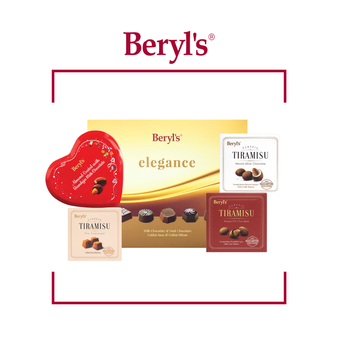 [Halal] Beryl's Heart Tin Almond Coated with Gianduja Milk Chocolate (80G)