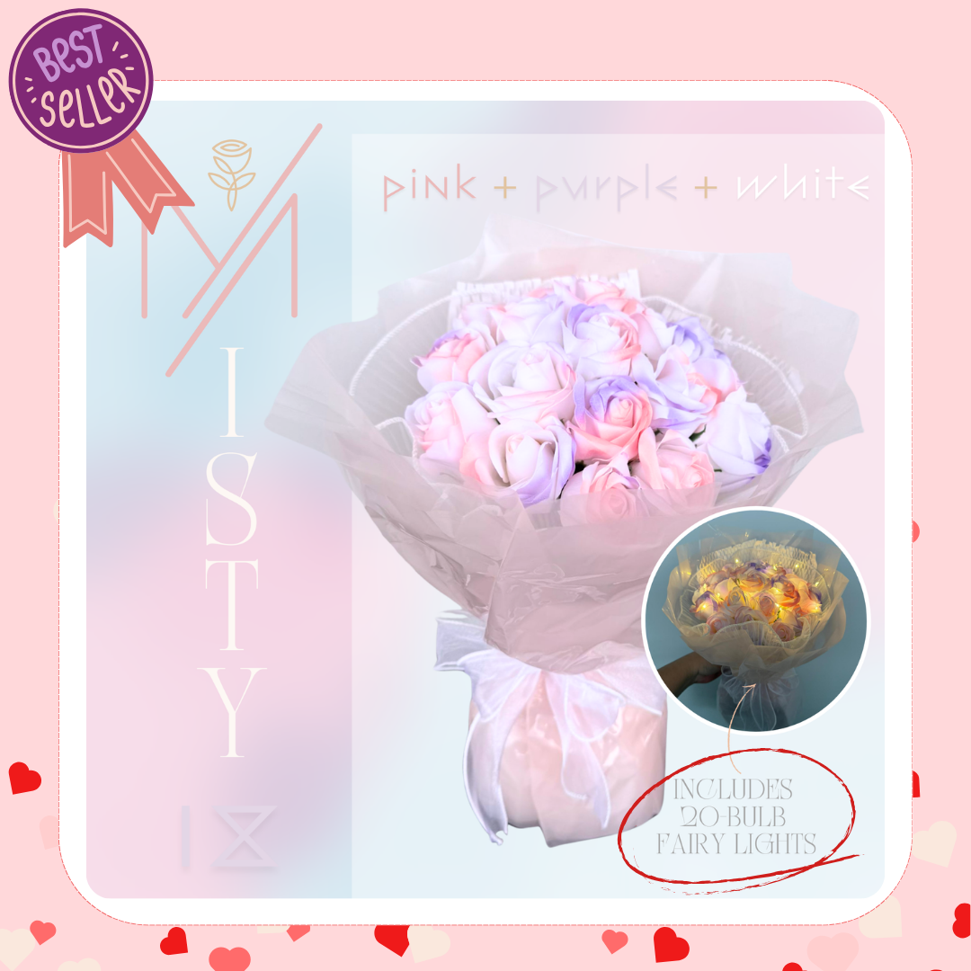 Best Sellers - Misty Rosey 18 - Soap Flower Rose Bouquet