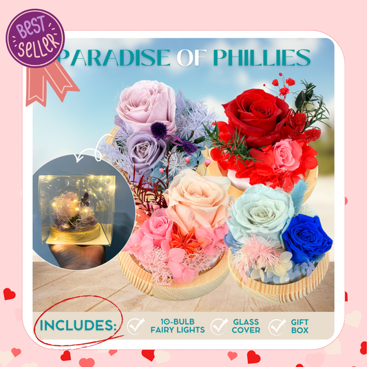 Best Sellers - Paradise of Phillies - Preserved Flowers Glass Dome