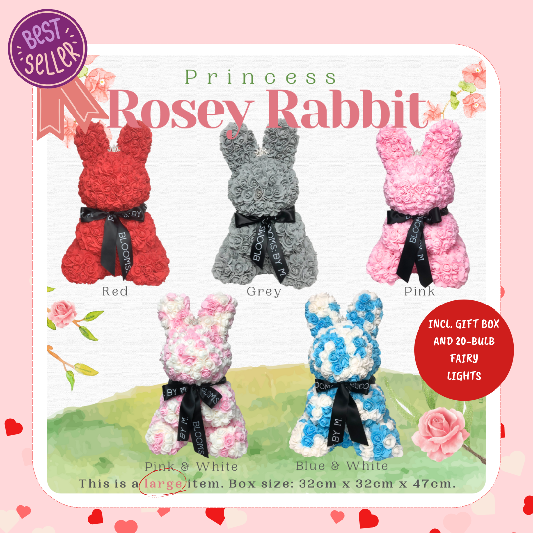 Rosey Rabbit And Ribbit (Premium-Large) Foam Flower - Princess Rosey Rabbit – BLOOMS: BY M.