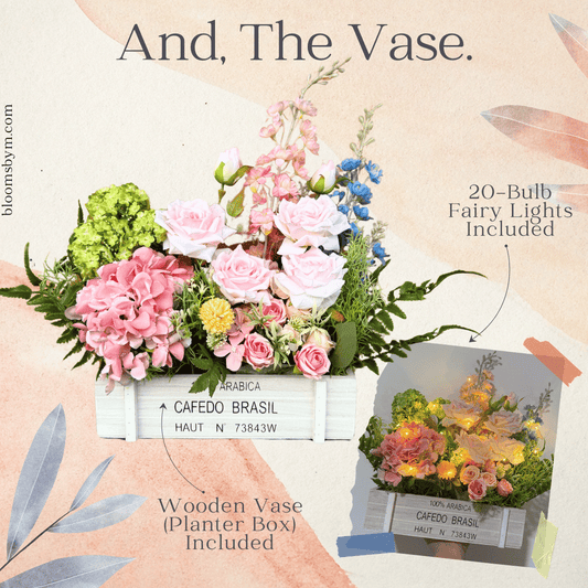 Charming Garden Moet, And The Vase - Faux Flowers