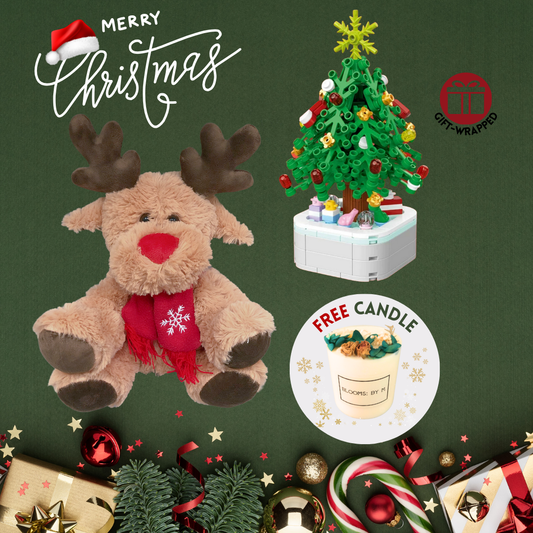 [Free Candle] Christmas Bundle - Christmas Reindeer + Mini Christmas Tree