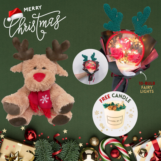 [Free Candle] Christmas Bundle - Christmas Reindeer + Christmas Nille in Red