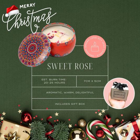 Christmas - I Can Candles - Sweet Rose