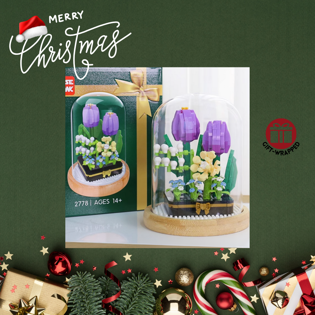 Christmas - Mini Glass Terrarium - Tulips (531 pieces)