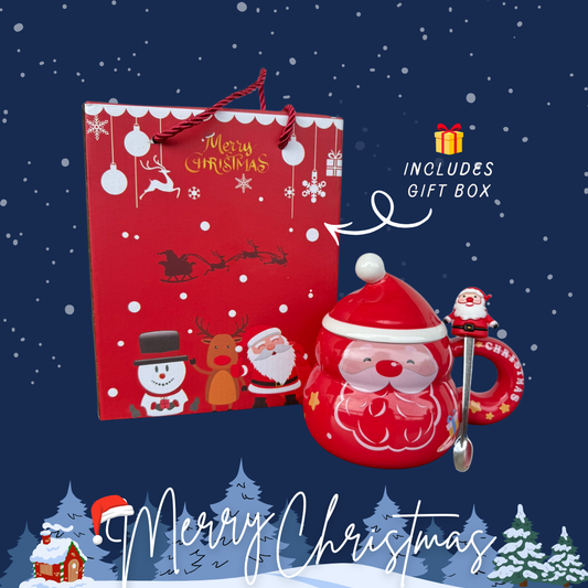 Santa Christmas Mug Set with Gift Box
