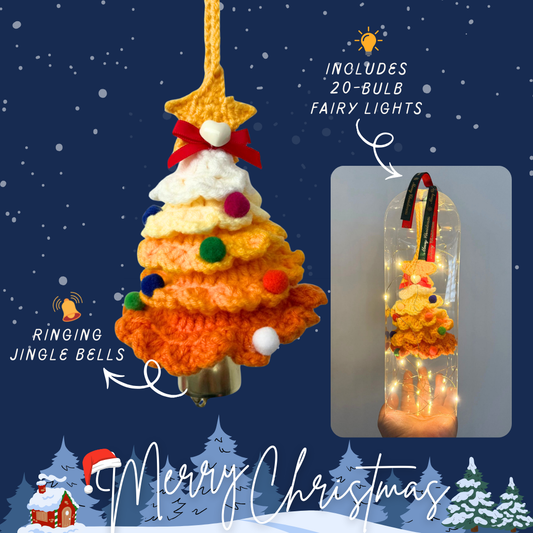 Sunny Singapore Christmas Tree with Lights (Woven Crochet)