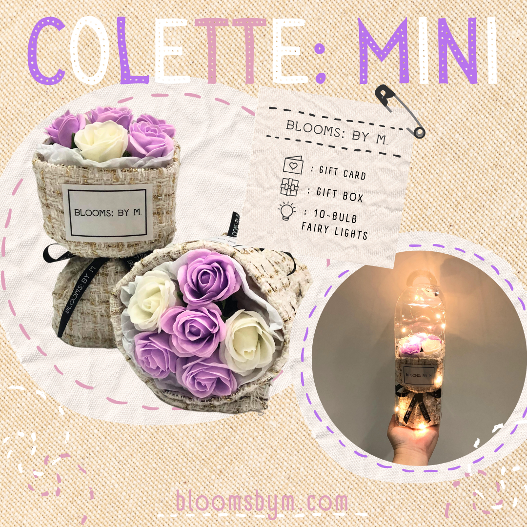 Valentine's Day - Missy Teddy+Soap Flower Rose Bouquet Box-Colette Mini Bundle