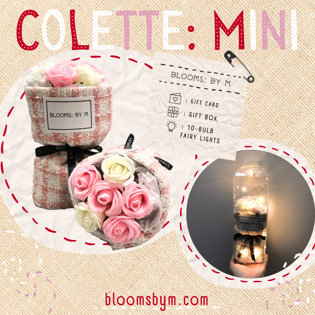 Valentine's Day - Missy Teddy+Soap Flower Rose Bouquet Box-Colette Mini Bundle