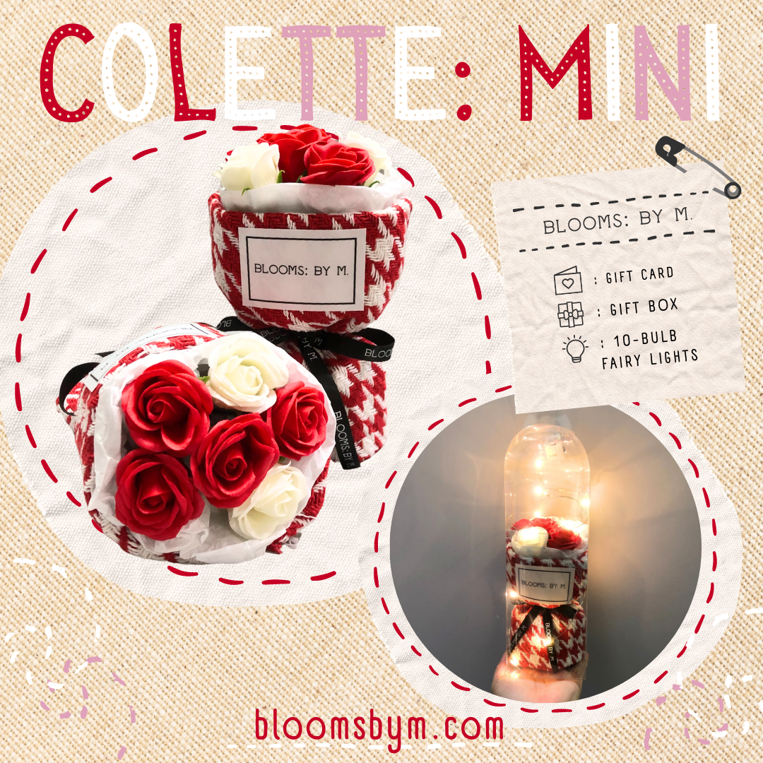 Valentine's Day - Missy Teddy+Soap Flower Rose Bouquet Box-Colette Mini Bundle