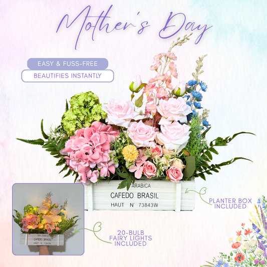 Mother's Day - For A Beautiful Home - Charming Garden Moet - Faux Flowers