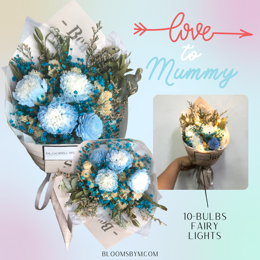 Mother's Day Special: Love to Mummy - Carnations Blue
