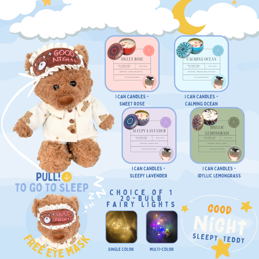 Good Night, Sleepy Teddy + I Can Candles Bundle