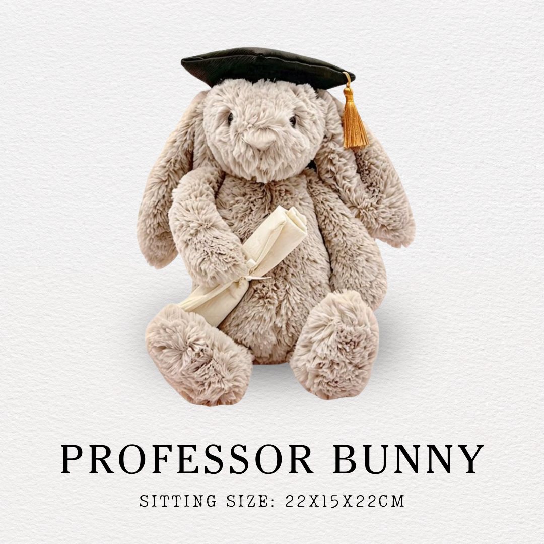 Professor Bunny - Graduation Soft Toy Plushie