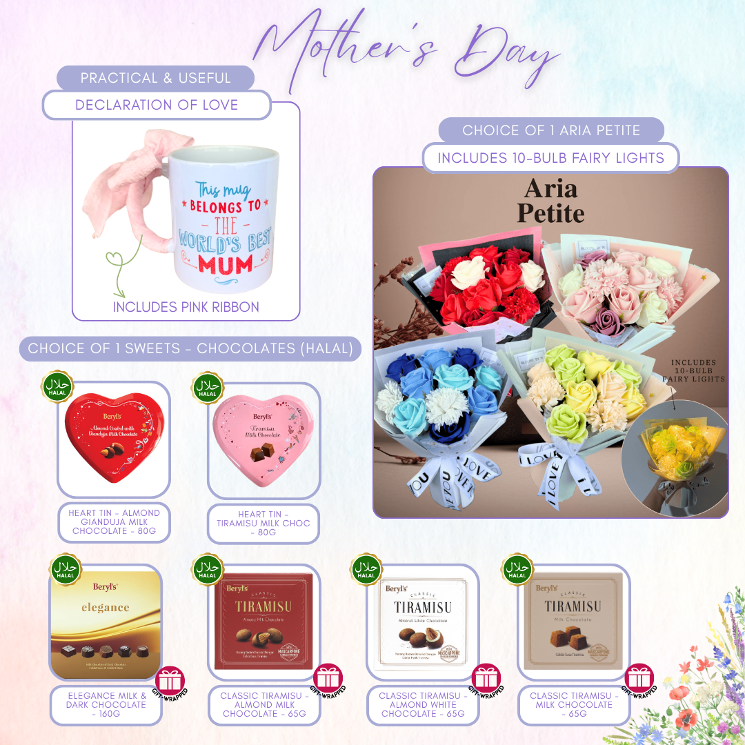 [Halal] Mother's Sweets Bundle - Best Mum Mug + Aria Petite + Chocolates
