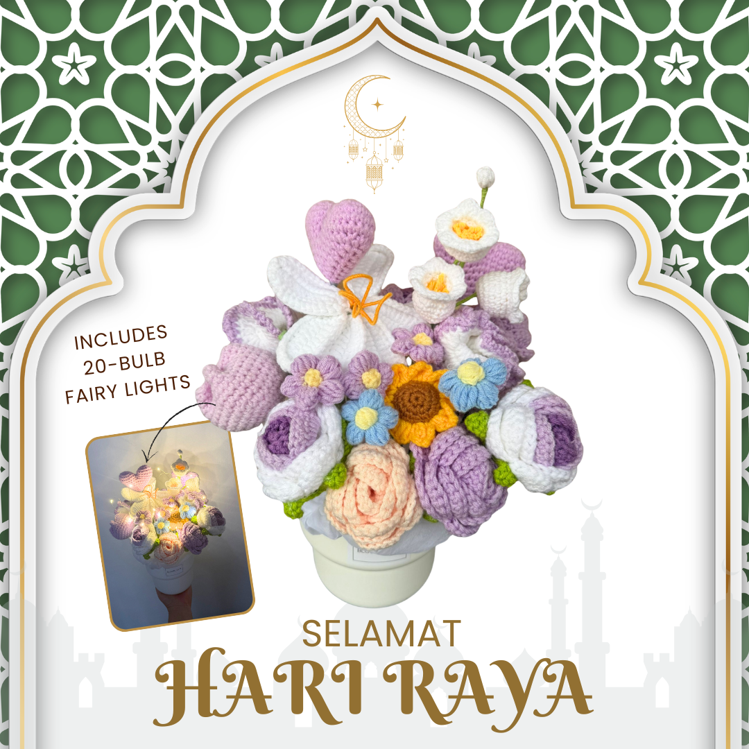 Hari Raya 2026 - Crochet Pots - Comforting Purple