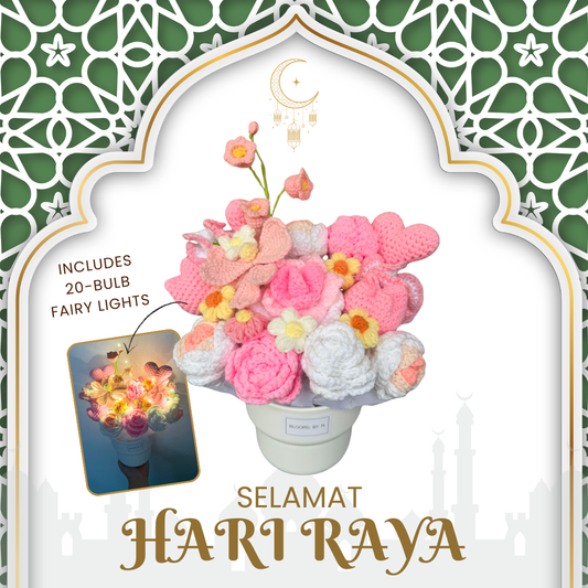 Hari Raya 2026 - Crochet Pots - Cozy Pink