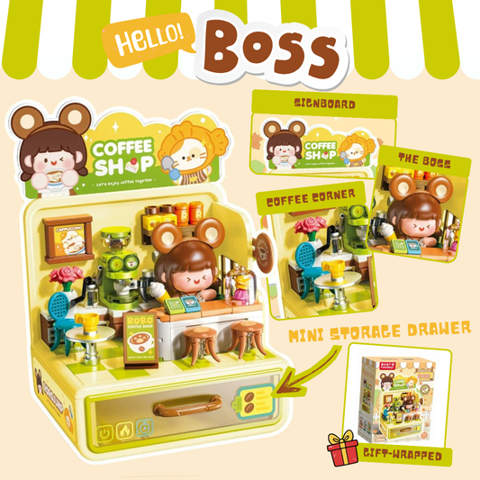 Hello Boss - Coffee Shop - Brick Assembly Toy