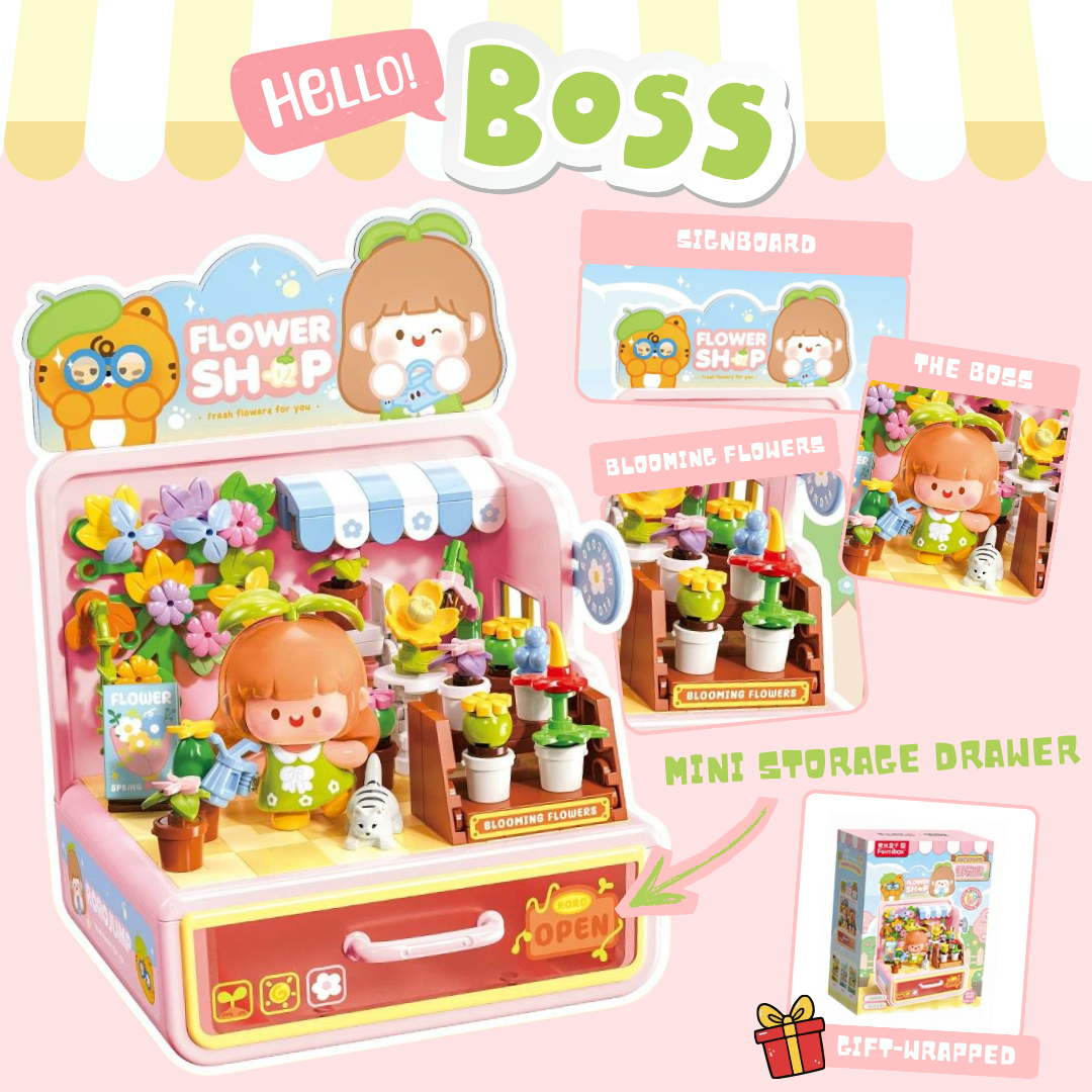 Hello Boss - Flower Shop - Brick Assembly Toy