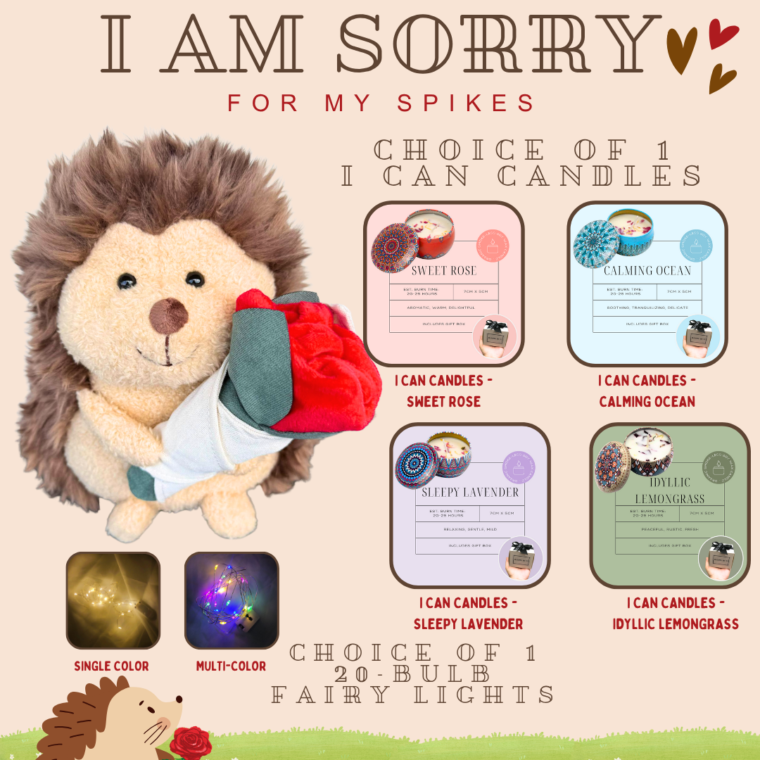 I am Sorry: Hedgehog + I Can Candles Bundle