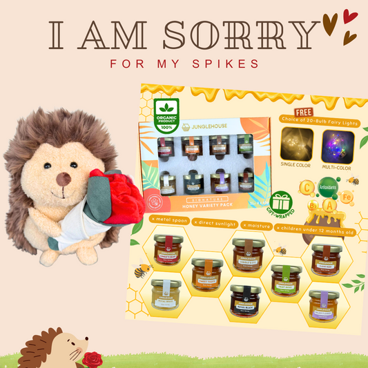 I am Sorry: Hedgehog + 100% Pure Honey: Best of 8 Gift Pack