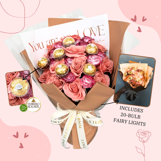 Chocolate Soap Flowers Bouquet  (甜心巧克力花束)