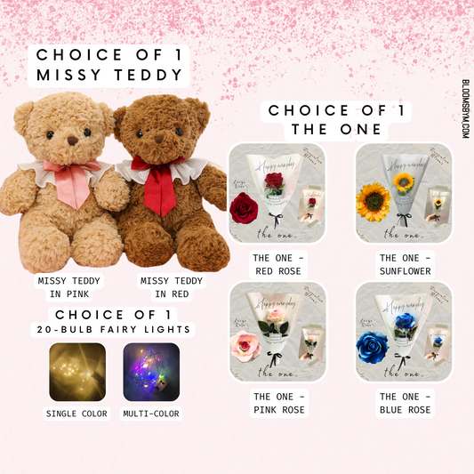 Missy Teddy + Faux Bouquet - The One Bundle