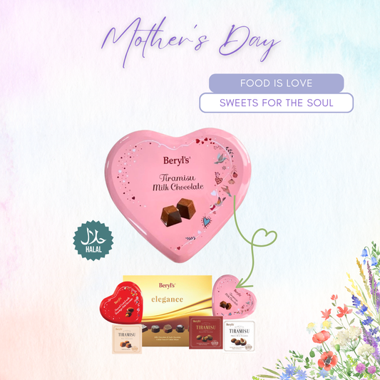 Mother's Day - [Halal] Beryl's Pink Heart Tin Tiramisu Milk Choc (80G)