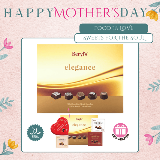 Mother's Day Add-Ons - Elegance Milk&Dark Choc(160G)w/Gift Wrap