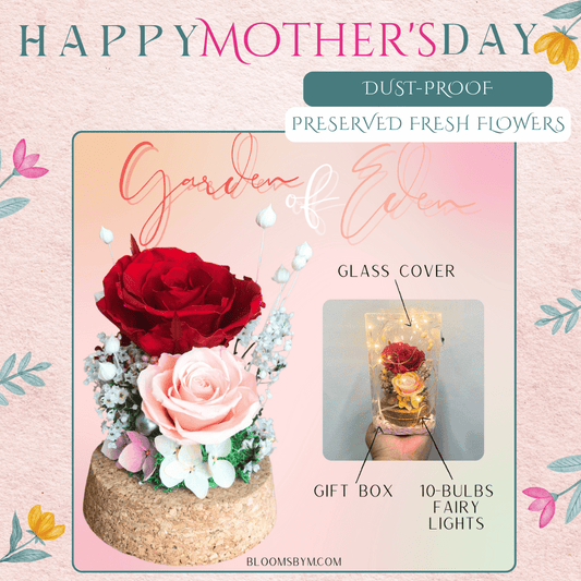 Mother's Day Highlights - Preserved Flowers - Garden of Eden in Red