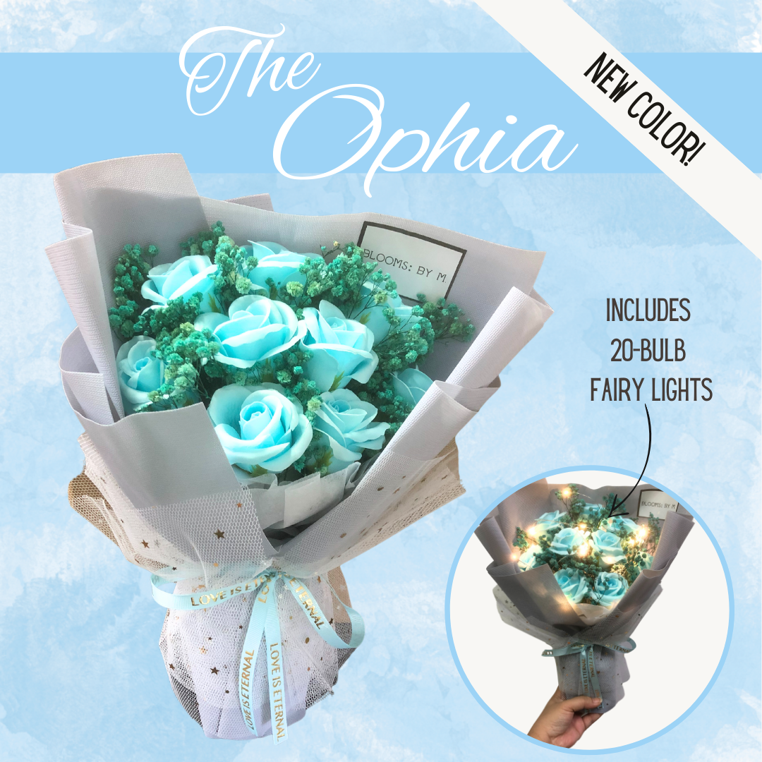 Top 7 - Soap Flower Rose & Preserved Baby Breath Bouquet - Ophia