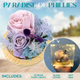 Paradise of Phillies in Purple - Preserved Flowers Glass Dome