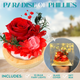 Paradise of Phillies in Red - Preserved Flowers Glass Dome