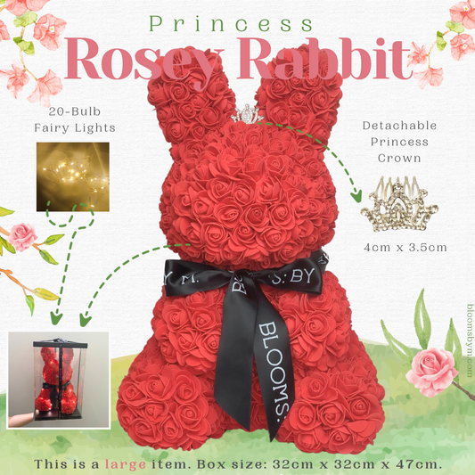 (Premium-Large) Foam Flower - Princess Rosey Rabbit (Red)