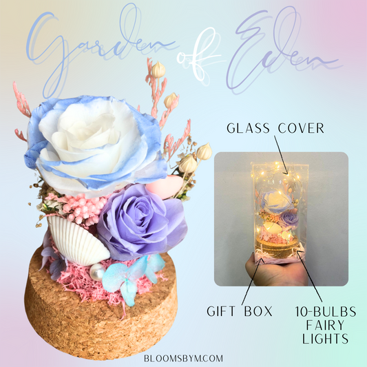 Mother's Day Special: Garden of Eden - Roses Blue+White Gradient (Small)