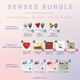 Senses Bundle - Woven Petals Crochet Knit Flowers + Beryl's Chocolate (Halal) + Candle