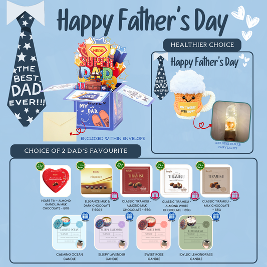 Super Hero Dad Mini Standee Bundle with Woven Crochet - Beer Happy