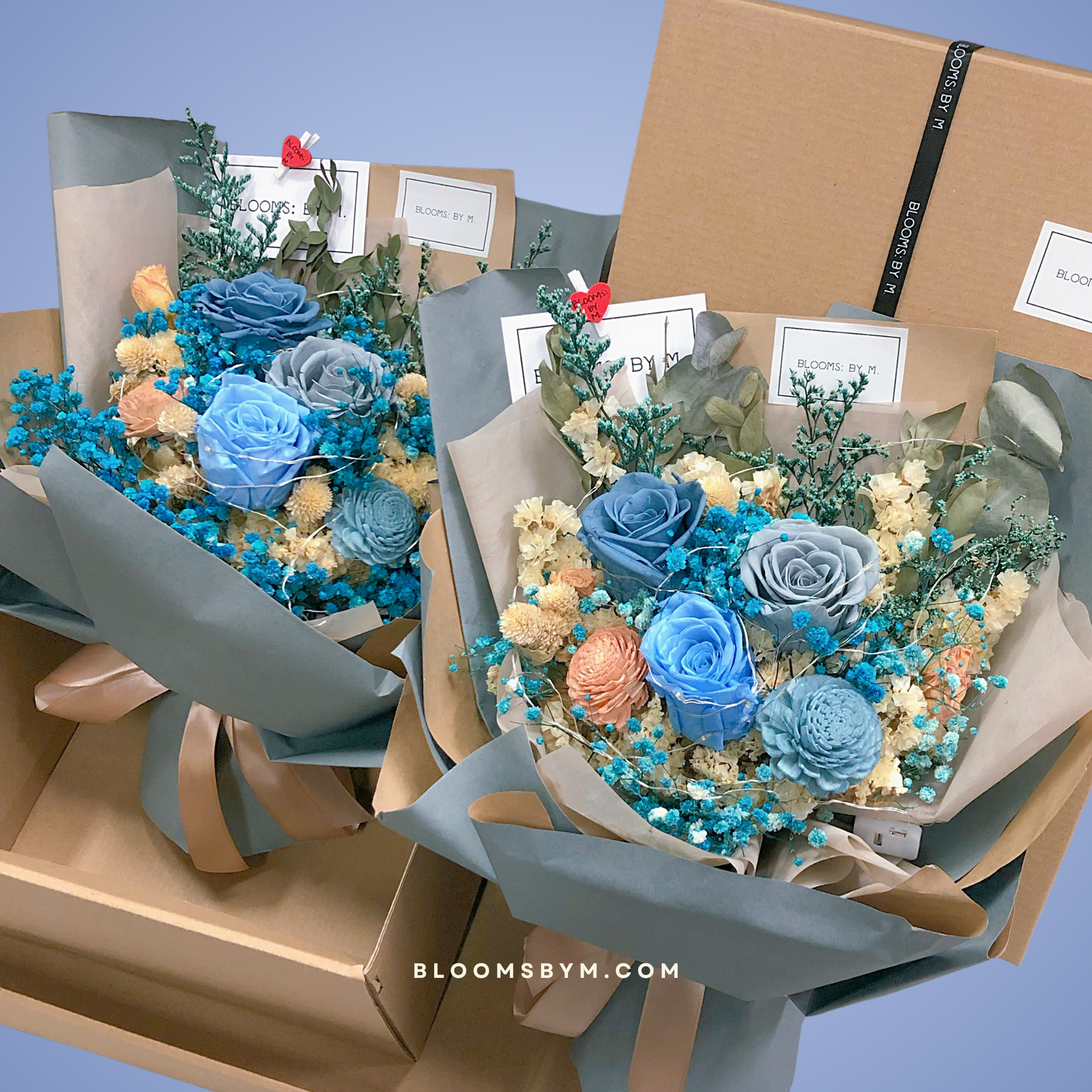 Top 3 - (Premium) Preserved Roses Flower Bouquet Box - The Rustic Patch