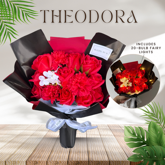 Theodora in Red - Soap Flowers Bouquet