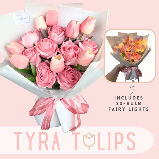 Tyra Tulips - Cherry Blossom Pink (Soap Flowers Bouquet)